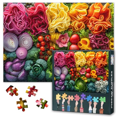 Atemberaubendes 1000-teiliges Puzzle – Highland Cattle Puzzle Lovers | Wildtiere 1000-teilige Puzzles mit lebendigen Kunstdrucken | Anspruchsvolles Denkspiel 70 * 50 cm von TISHIRON
