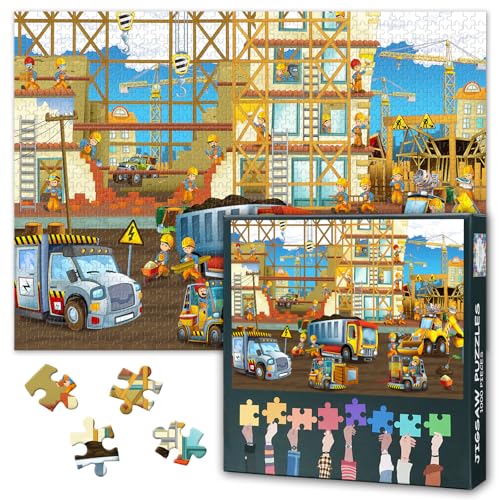 Bauplatz-Puzzles, Auto- und Fahrzeug-Arbeitsbild-Puzzles für Erwachsene, 1000 Teile, DIY-Puzzle mit 1000 Teilen und Versteckten Bildern, Herausforderung für Familienaktivitäten, Puzzle, 70 x 50 cm Bauplatz-Puzzles, Auto- und Fahrzeug-Arbeitsbild-Puzzles für Erwachsene, 1000 Teile, DIY-Puzzle mit 1000 Teilen und Versteckten Bildern, Herausforderung für Familienaktivitäten, Puzzle, 70 x 50 cm von TISHIRON