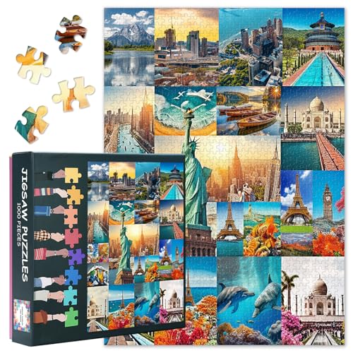 Berühmte Landschaftspuzzle, Touristen-Poster, Puzzle, 1000 Teile für Erwachsene, herausforderndes Familienspiel & Geschenkidee für Zuhause, Schlafzimmer, Flur, Dekoration, Fertige Größe: 70 x 50 cm Berühmte Landschaftspuzzle, Touristen-Poster, Puzzle, 1000 Teile für Erwachsene, herausforderndes Familienspiel & Geschenkidee für Zuhause, Schlafzimmer, Flur, Dekoration, Fertige Größe: 70 x 50 cm von TISHIRON