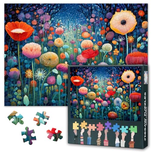 Blumen Puzzle 1000 Teile für Erwachsene - Fantasievoller Blumengarten, 50x70 cm Farbintensives Blumenmotiv, Herausforderndes Premium-Puzzle Blumen Puzzle 1000 Teile für Erwachsene - Fantasievoller Blumengarten, 50x70 cm Farbintensives Blumenmotiv, Herausforderndes Premium-Puzzle von TISHIRON