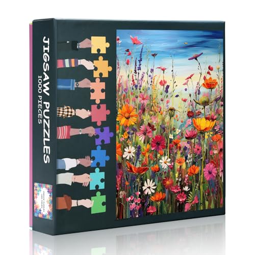 Blumen-Puzzles für Erwachsene, 1000 Blütenpflanzen-Puzzles für Erwachsene, Männer, Frauen, Geschenk, blühendes Puzzle-Spiel, buntes Kunstwerk-Puzzle für Familie, fertige Größe ist 69,8 x 50 cm Blumen-Puzzles für Erwachsene, 1000 Blütenpflanzen-Puzzles für Erwachsene, Männer, Frauen, Geschenk, blühendes Puzzle-Spiel, buntes Kunstwerk-Puzzle für Familie, fertige Größe ist 69,8 x 50 cm von TISHIRON