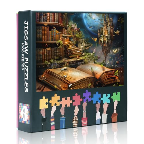 Buchpuzzle für Erwachsene 1000 Teile - schwer schwierig herausfordernde Familie Puzzles Fantasy-Thema, 27,5x19,7 Zoll Schloss Puzzles, Puzzle-Spiel für Frauen Home Decoration Geschenk Buchpuzzle für Erwachsene 1000 Teile - schwer schwierig herausfordernde Familie Puzzles Fantasy-Thema, 27,5x19,7 Zoll Schloss Puzzles, Puzzle-Spiel für Frauen Home Decoration Geschenk von TISHIRON