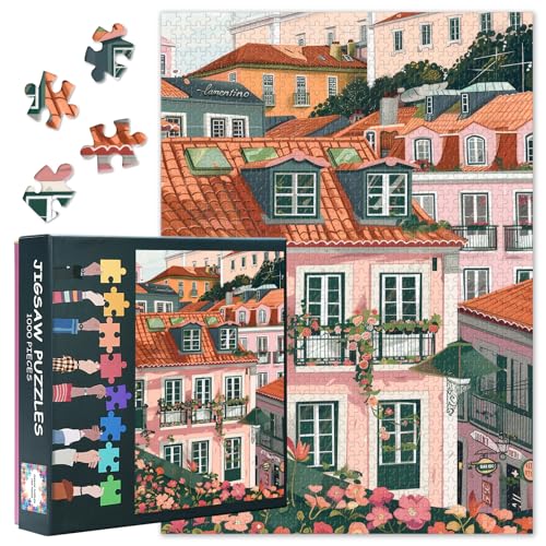 Bunte Häuser in Lissabon Portugal 1000 Stück Puzzle für Erwachsene Bunte Häuser Herausfordernde Puzzles Geeignet für Spielenächte Erwachsene und Jugendliche Familie Spielzeug Größe: 70x50cm Bunte Häuser in Lissabon Portugal 1000 Stück Puzzle für Erwachsene Bunte Häuser Herausfordernde Puzzles Geeignet für Spielenächte Erwachsene und Jugendliche Familie Spielzeug Größe: 70x50cm von TISHIRON