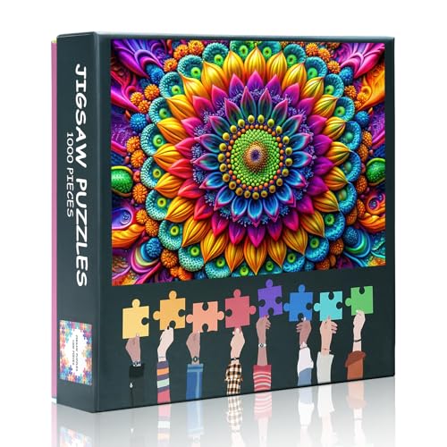 Buntes Puzzle für Erwachsene, 1000 Teile, hart, unmöglich, schwierig, herausfordernd, Familienpuzzle, lebendiges Blumenpuzzle, Geschenk als Heimdekoration, Größe 50 x 69,8 cm Buntes Puzzle für Erwachsene, 1000 Teile, hart, unmöglich, schwierig, herausfordernd, Familienpuzzle, lebendiges Blumenpuzzle, Geschenk als Heimdekoration, Größe 50 x 69,8 cm von TISHIRON