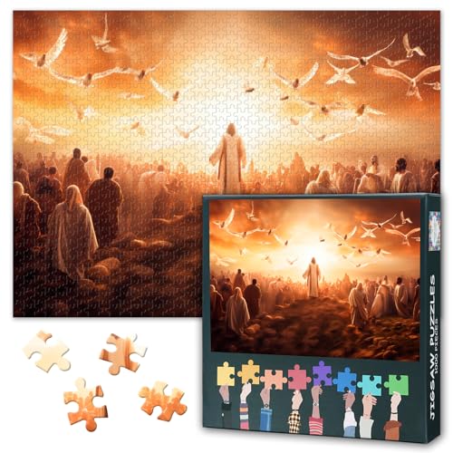 Christen Puzzles 1000 Pieces, Heiliger GeistPuzzle Erwachsene, Christlich Puzzles für Erwachsene, 70 x 50 cm Puzzle Impossible Geschicklichkeitsspiel für die Ganze Familie von TISHIRON