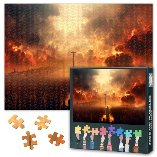 Christen Puzzles 1000 Pieces, Offenbarung von Jesus Christus Puzzle Erwachsene, Puzzles für Erwachsene, 70 x 50 cm Puzzle Impossible Geschicklichkeitsspiel für die Ganze Familie von TISHIRON