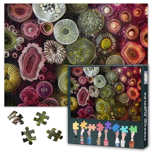 Coolstes 1000-Teile Puzzle für Erwachsene - Embryonalentwicklung & Zellbiologie, Mikroskopische Abstract-Kunst, STEM Puzzle - 27,5 x 19,7 Zoll (70x50 cm) von TISHIRON