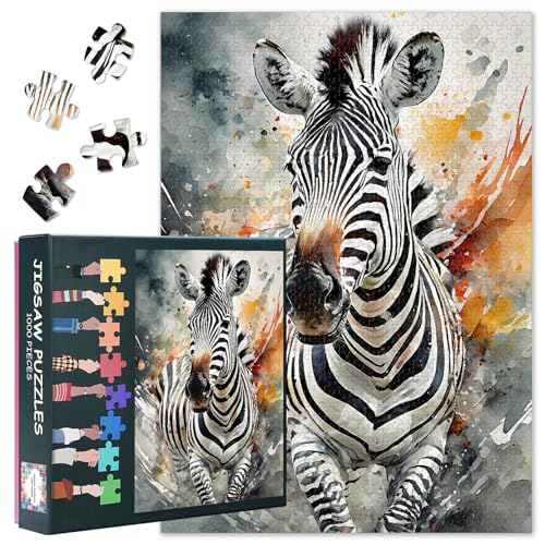 Erwachsene Puzzle 1000 Blöcke, Zebras Puzzles, Tier Puzzle für Erwachsene, Puzzles Spiele oder Spielzeug für ältere Freunde 50 x 70cm Erwachsene Puzzle 1000 Blöcke, Zebras Puzzles, Tier Puzzle für Erwachsene, Puzzles Spiele oder Spielzeug für ältere Freunde 50 x 70cm von TISHIRON