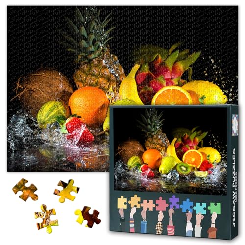Erwachsene Puzzle 1000 Blöcke, frisches Gemüse und Obst Puzzle, Erwachsene Puzzle, Erwachsene Puzzle oder Spielzeug, geeignet für ältere Freunde 50x70cm von TISHIRON