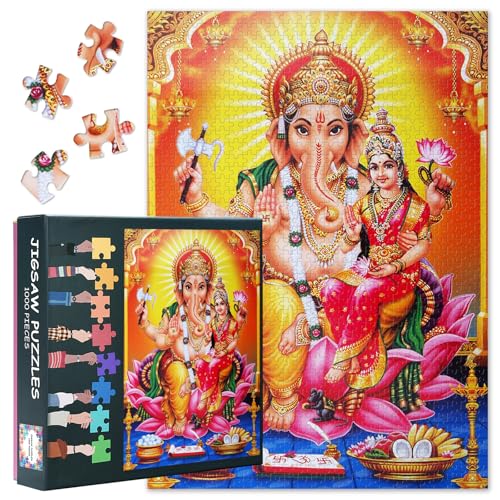 Erwachsene Puzzles 1000 Blöcke, Hindu Ganesha Puzzle, Meister Ganesha Erwachsene Puzzle, Puzzles Spiele oder Spielzeug für ältere Freunde 50x70 cm Erwachsene Puzzles 1000 Blöcke, Hindu Ganesha Puzzle, Meister Ganesha Erwachsene Puzzle, Puzzles Spiele oder Spielzeug für ältere Freunde 50x70 cm von TISHIRON
