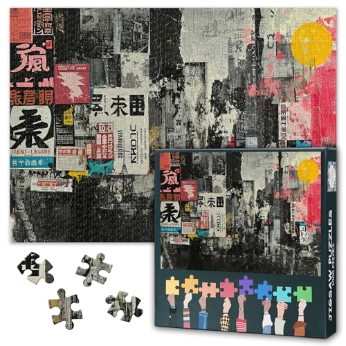 Erwachsene Puzzles 1000 Blöcke, Straße Graffiti Müll-Stil Puzzle, Erwachsene Puzzles, Puzzle-Spiele oder Spielzeug für ältere Freunde 50x70cm von TISHIRON