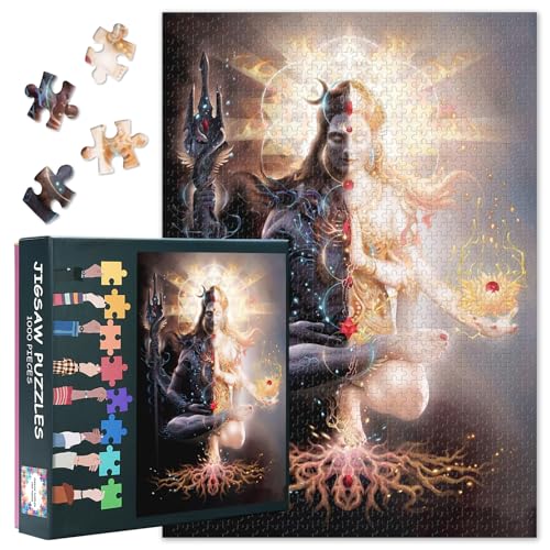 Erwachsene Puzzles 1000 Stück, Shiva Puzzle, Erwachsene Puzzle, Shiva Erwachsene Puzzles Spiele oder Spielzeug, geeignet für ältere Freunde 50x70 cm Erwachsene Puzzles 1000 Stück, Shiva Puzzle, Erwachsene Puzzle, Shiva Erwachsene Puzzles Spiele oder Spielzeug, geeignet für ältere Freunde 50x70 cm von TISHIRON