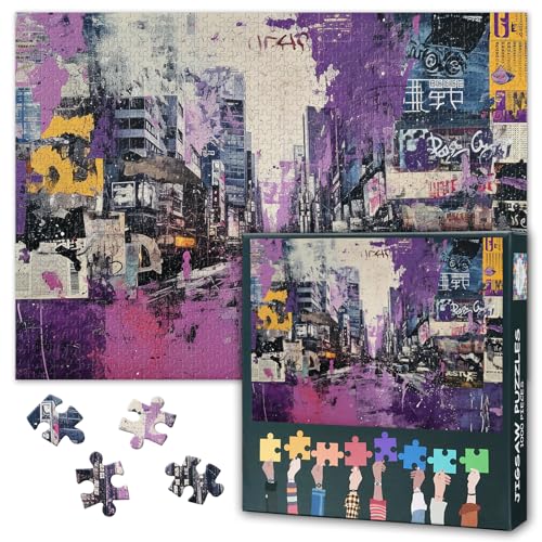 Erwachsene Stadtlandschaft-Puzzle 1000 Blöcke, Retro-Straßengraffiti-Puzzle, Erwachsene-Puzzle, Erwachsene Puzzle-Spiele oder Spielzeug für ältere Freunde 50x70cm Erwachsene Stadtlandschaft-Puzzle 1000 Blöcke, Retro-Straßengraffiti-Puzzle, Erwachsene-Puzzle, Erwachsene Puzzle-Spiele oder Spielzeug für ältere Freunde 50x70cm von TISHIRON