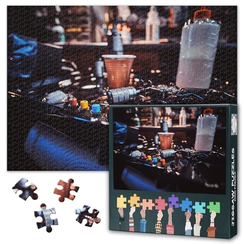 Erwachsene Tattoo-Puzzle 1000 Stück, Tattoo-Make-Puzzle, Erwachsene-Puzzle, Erwachsene-Puzzle-Spiel oder Spielzeug, geeignet für ältere Freunde 50x70cm von TISHIRON