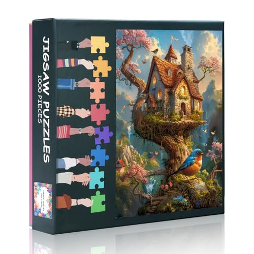 Fantasy 1000 Teile Puzzle für Erwachsene, Vogel herausforderndes Puzzle für Erwachsene, 1000 Teile, Baum schwierige Puzzles Spiele für Familienfeier, Heimdekoration, Größe 50 x 69,8 cm Fantasy 1000 Teile Puzzle für Erwachsene, Vogel herausforderndes Puzzle für Erwachsene, 1000 Teile, Baum schwierige Puzzles Spiele für Familienfeier, Heimdekoration, Größe 50 x 69,8 cm von TISHIRON