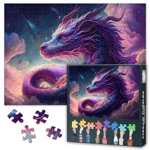 Fantasy Dragon Puzzles Home Wanddekoration Fantasy Tiere Puzzle Herausfordernde Puzzles Geeignet für Spielnächte Lustig Herausfordernde und einzigartige mentale Übung Größe: 70x50cm Fantasy Dragon Puzzles Home Wanddekoration Fantasy Tiere Puzzle Herausfordernde Puzzles Geeignet für Spielnächte Lustig Herausfordernde und einzigartige mentale Übung Größe: 70x50cm von TISHIRON