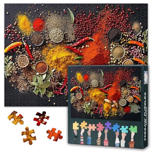 Gewürze Puzzles 1000 Stück für Erwachsene Bunte Gewürze Puzzle 1000 Stück Küche Gewürze Puzzles Jugendliches Familienspielzeug Geeignet für Spielenächte Einzigartige mentale Übungsgröße: 70x50cm Gewürze Puzzles 1000 Stück für Erwachsene Bunte Gewürze Puzzle 1000 Stück Küche Gewürze Puzzles Jugendliches Familienspielzeug Geeignet für Spielenächte Einzigartige mentale Übungsgröße: 70x50cm von TISHIRON