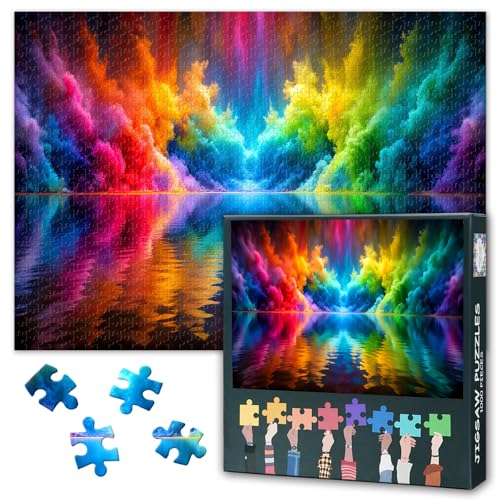 Gradienter Puzzles Farbiger Rauch 1000 Stück Puzzle für Erwachsene Home Wall Dekoration Rauch Kunstwerk Puzzle Einzigartiger Gehirn Teaser Geeignet für Spielnächte Größe: 50x70cm Gradienter Puzzles Farbiger Rauch 1000 Stück Puzzle für Erwachsene Home Wall Dekoration Rauch Kunstwerk Puzzle Einzigartiger Gehirn Teaser Geeignet für Spielnächte Größe: 50x70cm von TISHIRON