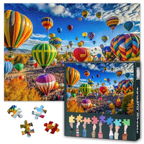 Heißluftballons im Himmel, Puzzle, 1000 Teile für Erwachsene, schwierige Herausforderung, bunte Heißluftballons, Puzzles für Erwachsene, Geschenke, Puzzle für Familienfeier, Heimdekoration, 70 x 50 cm Heißluftballons im Himmel, Puzzle, 1000 Teile für Erwachsene, schwierige Herausforderung, bunte Heißluftballons, Puzzles für Erwachsene, Geschenke, Puzzle für Familienfeier, Heimdekoration, 70 x 50 cm von TISHIRON
