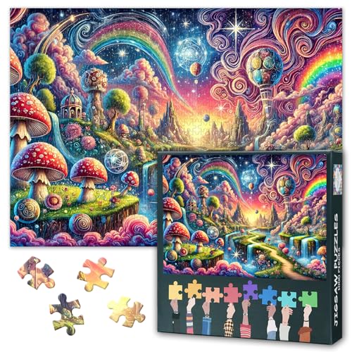 Herausfordernde Jigsaw Puzzle Fantasy Pilz Welt 1000 Stück Pilz Puzzles Für Erwachsene Home Decoration Kleine Hügel Wasserfall Jigsaw Puzzles Für Familie Versammlung Langeweile Relief Spiel 70cmx50cm Herausfordernde Jigsaw Puzzle Fantasy Pilz Welt 1000 Stück Pilz Puzzles Für Erwachsene Home Decoration Kleine Hügel Wasserfall Jigsaw Puzzles Für Familie Versammlung Langeweile Relief Spiel 70cmx50cm von TISHIRON
