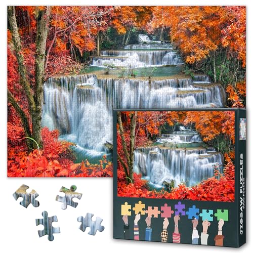 Huai Mae Khamin Wasserfall Jigsaw Puzzles 1000 Stücke für Erwachsene Herbst Wald Puzzles Familie Herausforderung Spiel Geeignet für Spiel Nächte Jugendliche Familie Spielzeug Größe: 50x70cm Huai Mae Khamin Wasserfall Jigsaw Puzzles 1000 Stücke für Erwachsene Herbst Wald Puzzles Familie Herausforderung Spiel Geeignet für Spiel Nächte Jugendliche Familie Spielzeug Größe: 50x70cm von TISHIRON
