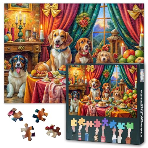 Hund Puzzles für Erwachsene 1000 Teile, Welpenparty 1000-Teile Puzzle für Erwachsene - 27,5 x 19,7 Zoll Hund Puzzles für Erwachsene 1000 Teile, Welpenparty 1000-Teile Puzzle für Erwachsene - 27,5 x 19,7 Zoll von TISHIRON