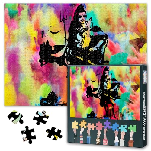 Indisches Religiöses Erwachsenen Puzzle 1000 Blöcke, Shiva Gott Puzzles, Erwachsenen Puzzles, Puzzle-Spiele oder Spielzeug für ältere Freunde 50x70 cm Indisches Religiöses Erwachsenen Puzzle 1000 Blöcke, Shiva Gott Puzzles, Erwachsenen Puzzles, Puzzle-Spiele oder Spielzeug für ältere Freunde 50x70 cm von TISHIRON
