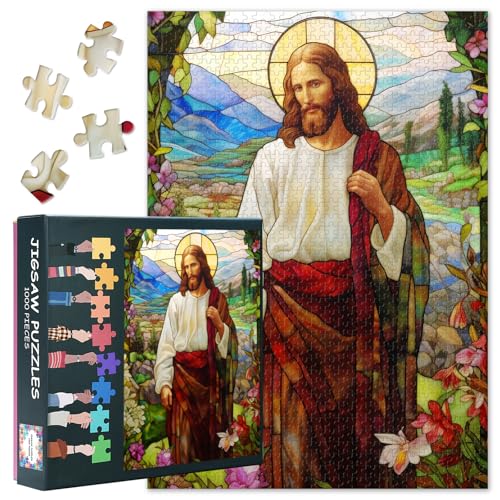 Jesus Puzzles Für Erwachsene 1000 Stück Jesus Christus Mit Blumen Glasmalerei Kirche Fenster Puzzles Für Erwachsene Home Decor Herausfordernde Religiöse Thema Puzzle Familie Spielabend 70cmx50cm Jesus Puzzles Für Erwachsene 1000 Stück Jesus Christus Mit Blumen Glasmalerei Kirche Fenster Puzzles Für Erwachsene Home Decor Herausfordernde Religiöse Thema Puzzle Familie Spielabend 70cmx50cm von TISHIRON