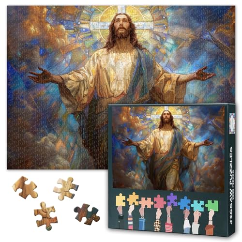 Jigsaw Puzzles 1000 Stücke für Erwachsene Jesus Christus Colored Glas Puzzles Home Wall Decoratio Geeignet für Spielenächte Erwachsene und Jugendliche Familie Spielzeug fertig Größe: 70x50cm Jigsaw Puzzles 1000 Stücke für Erwachsene Jesus Christus Colored Glas Puzzles Home Wall Decoratio Geeignet für Spielenächte Erwachsene und Jugendliche Familie Spielzeug fertig Größe: 70x50cm von TISHIRON