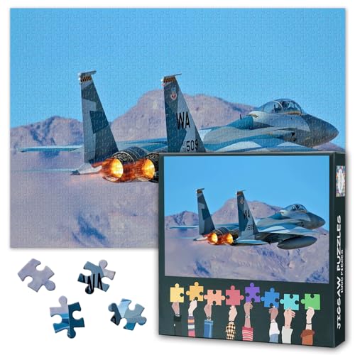 Kämpfer Jet 1000 Stück Puzzles für Erwachsene, Kämpfer Flugzeug Puzzles, Flugzeug unmöglich herausfordernd Puzzle, 50x70 cm Kämpfer Jet 1000 Stück Puzzles für Erwachsene, Kämpfer Flugzeug Puzzles, Flugzeug unmöglich herausfordernd Puzzle, 50x70 cm von TISHIRON