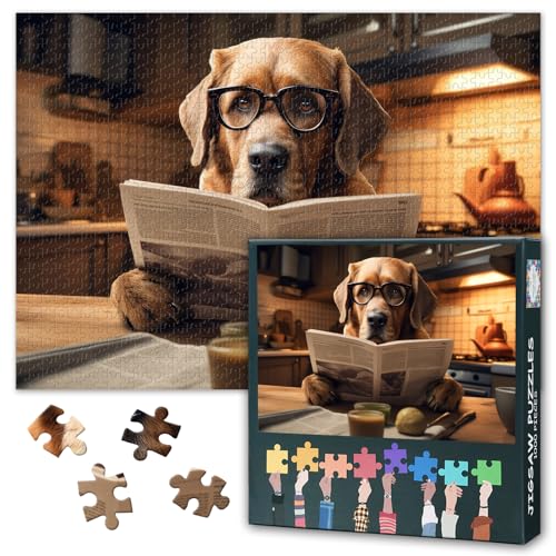 Labrador Hund Lesen Zeitung Jigsaw Puzzles 1000 Stück Für Erwachsene Dekompression Puzzle Spiele Home Decor Hund Puzzles Für Erwachsene Geburtstag Party Geschenke Für Puzzle-Liebhaber 70cmx50cm Labrador Hund Lesen Zeitung Jigsaw Puzzles 1000 Stück Für Erwachsene Dekompression Puzzle Spiele Home Decor Hund Puzzles Für Erwachsene Geburtstag Party Geschenke Für Puzzle-Liebhaber 70cmx50cm von TISHIRON