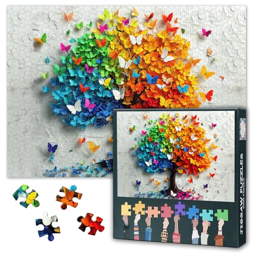 Lebhafter Schmetterlingsbaum – Naturkunst – 1000 große Teile Puzzle für Erwachsene Herausforderndes Puzzle Perfekt für Spieleabende – Fertige Größe 70 * 50 cm Lebhafter Schmetterlingsbaum – Naturkunst – 1000 große Teile Puzzle für Erwachsene Herausforderndes Puzzle Perfekt für Spieleabende – Fertige Größe 70 * 50 cm von TISHIRON