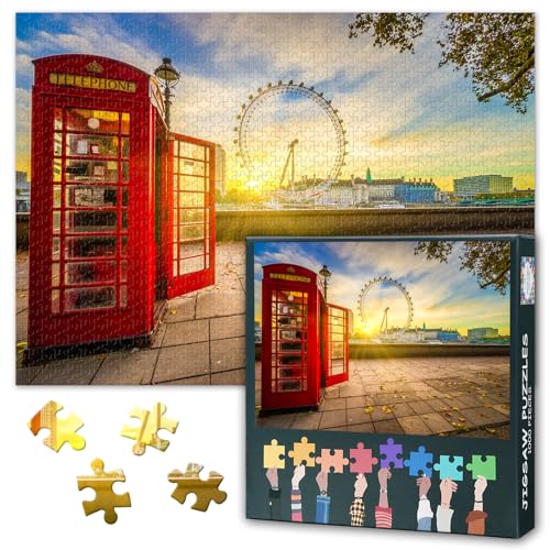 London, Vereinigtes Königreich Erwachsenen Puzzles 1000 Blöcke, Rote Telefonzellen-Puzzle, Erwachsenen-Puzzle Spiel oder Spielzeug für ältere Freunde 50X70CM London, Vereinigtes Königreich Erwachsenen Puzzles 1000 Blöcke, Rote Telefonzellen-Puzzle, Erwachsenen-Puzzle Spiel oder Spielzeug für ältere Freunde 50X70CM von TISHIRON