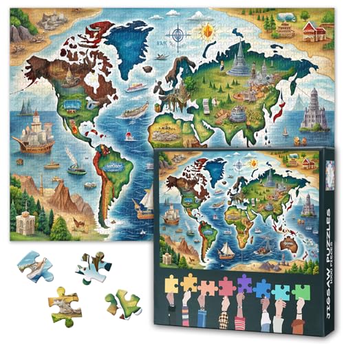Luftaufnahme Einer Karte1000 Stück Puzzle für Erwachsene: Karte Legende Jigsaw Puzzles - Puzzles für Erwachsene 1000 Stück mit Langlebigen Stücke Familie Bindung & Stressabbau 27.5" x 19.6"/70 * 50cm von TISHIRON