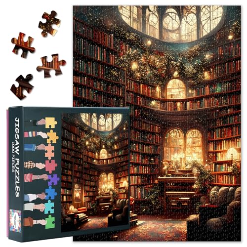 Luxus Bibliothek Puzzles Für Erwachsene 1000 Stück Schwierige Herausforderung Bücherregal Puzzles Für Familie Spiel Bücher Und Weihnachtsbaum Puzzle Für Erwachsene Haus Wanddekoration 70cmx50cm Luxus Bibliothek Puzzles Für Erwachsene 1000 Stück Schwierige Herausforderung Bücherregal Puzzles Für Familie Spiel Bücher Und Weihnachtsbaum Puzzle Für Erwachsene Haus Wanddekoration 70cmx50cm von TISHIRON
