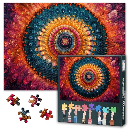Mandala Puzzles 1000 Teile, Puzzle Erwachsene, Abstrakt 1000 Teile Puzzles für Erwachsene, 70 x 50cm Puzzle Impossible Geschicklichkeitsspiel für die Ganze Familie Mandala Puzzles 1000 Teile, Puzzle Erwachsene, Abstrakt 1000 Teile Puzzles für Erwachsene, 70 x 50cm Puzzle Impossible Geschicklichkeitsspiel für die Ganze Familie von TISHIRON