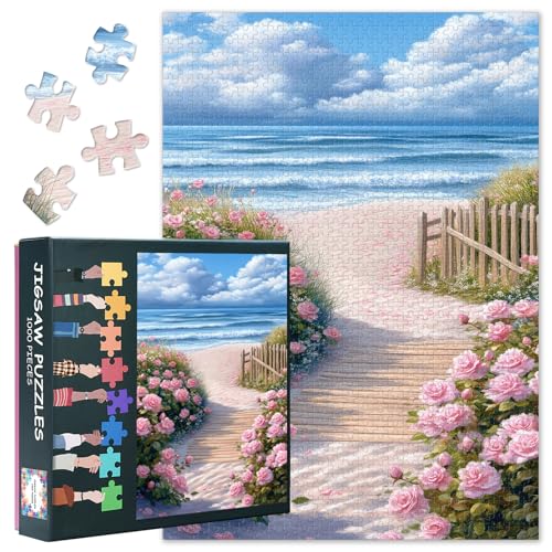 Meer Landschaft Jigsaw Puzzles 1000 Stücke für Erwachsene Heim Wanddekoration Blumen Puzzle Meerblick Puzzles Jugendliche Familie Spielzeug geeignet für Spiel Nächte Größe: 70x50cm Meer Landschaft Jigsaw Puzzles 1000 Stücke für Erwachsene Heim Wanddekoration Blumen Puzzle Meerblick Puzzles Jugendliche Familie Spielzeug geeignet für Spiel Nächte Größe: 70x50cm von TISHIRON