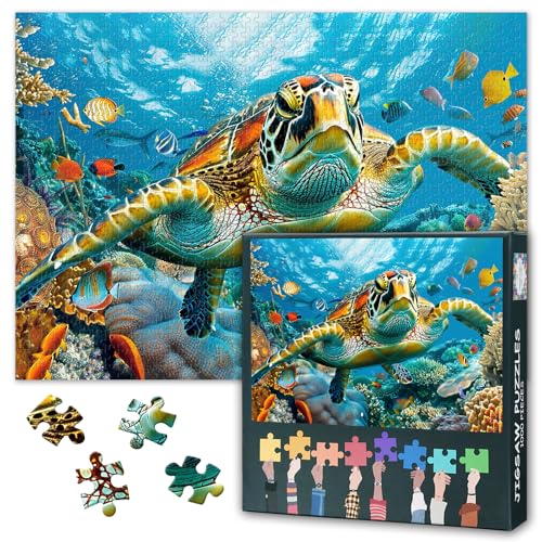 Meeresschildkröte Puzzles für Erwachsene 1000 Teile, Meereswelt 1000-Teile-Puzzle Die coolsten Puzzles für Erwachsene - 27,5" x 19,7" Meeresschildkröte Puzzles für Erwachsene 1000 Teile, Meereswelt 1000-Teile-Puzzle Die coolsten Puzzles für Erwachsene - 27,5" x 19,7" von TISHIRON