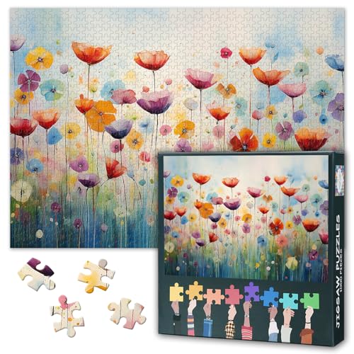 Mohnblumen-Puzzles für Erwachsene 1000 Teile Bunte Blumen Anspruchsvolle Puzzles, 70 x 50 cm Blühendes Blumenpuzzle Spiel für Frauen Wohnkultur Mohnblumen-Puzzles für Erwachsene 1000 Teile Bunte Blumen Anspruchsvolle Puzzles, 70 x 50 cm Blühendes Blumenpuzzle Spiel für Frauen Wohnkultur von TISHIRON