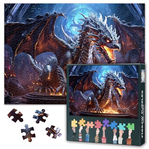 Mythische Kreaturen 1000 Stück Puzzle für Erwachsene Dragon Roar Puzzles Home Wall Dekoration Lustig Herausfordernd Geeignet für Spiel Nächte Teenager Bildungsspielzeug Fertig Größe: 50x70cm Mythische Kreaturen 1000 Stück Puzzle für Erwachsene Dragon Roar Puzzles Home Wall Dekoration Lustig Herausfordernd Geeignet für Spiel Nächte Teenager Bildungsspielzeug Fertig Größe: 50x70cm von TISHIRON