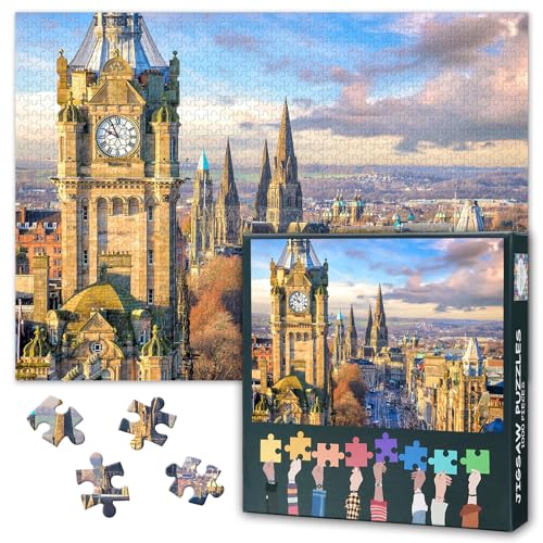 Old Town Edinburgh Erwachsenen-Puzzles 1000 Blöcke, Edinburgh Castle Puzzle, Erwachsenen-Puzzles, Puzzle-Spiel oder Spielzeug für ältere Freunde 50X70CM Old Town Edinburgh Erwachsenen-Puzzles 1000 Blöcke, Edinburgh Castle Puzzle, Erwachsenen-Puzzles, Puzzle-Spiel oder Spielzeug für ältere Freunde 50X70CM von TISHIRON