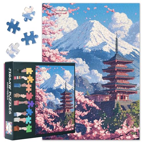 Pagode Puzzles 1000 Stück Herausforderung Kirschblüten Jigsaw Puzzle Für Erwachsene Kunstwerk Schneebedeckte Berge Puzzles Als Geschenk Für Familie Freunde Geburtstag Party 50cmx70cm Pagode Puzzles 1000 Stück Herausforderung Kirschblüten Jigsaw Puzzle Für Erwachsene Kunstwerk Schneebedeckte Berge Puzzles Als Geschenk Für Familie Freunde Geburtstag Party 50cmx70cm von TISHIRON