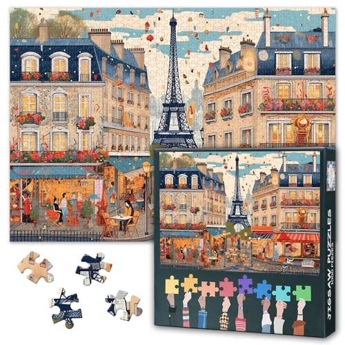 Paris Puzzle 1000 Teile für Erwachsene, Eiffel-Handtuch-Puzzle, Paris Urban Puzzles für Erwachsene, 1000 Teile, Häuser Urban Impossible Puzzle für Erwachsene, 50,8 x 68,9 cm Paris Puzzle 1000 Teile für Erwachsene, Eiffel-Handtuch-Puzzle, Paris Urban Puzzles für Erwachsene, 1000 Teile, Häuser Urban Impossible Puzzle für Erwachsene, 50,8 x 68,9 cm von TISHIRON