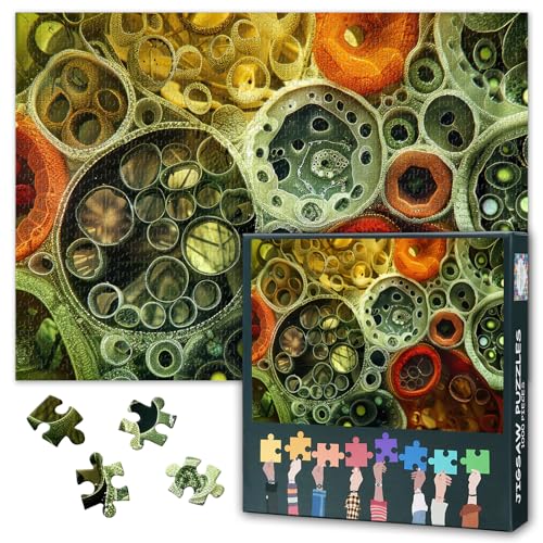Premium 1000-Teile Puzzle für Erwachsene - Embryonalstadien & Mikroorganismen-Zellen, Wissenschaftliches Abstract Puzzles - 27,5 x 19,7 Zoll (70x50 cm) von TISHIRON