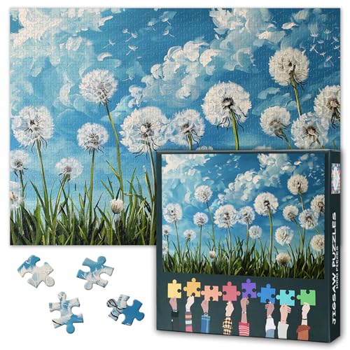Puzzle 1000 Teile - Blumen 1000 Puzzle, Geschicklichkeitsspiel für Die Ganze Familie, Blühende Blumen Buntes Legespiel, Erwachsenenpuzzle ab 6 Jahre Fertige Größe 50x70cm von TISHIRON