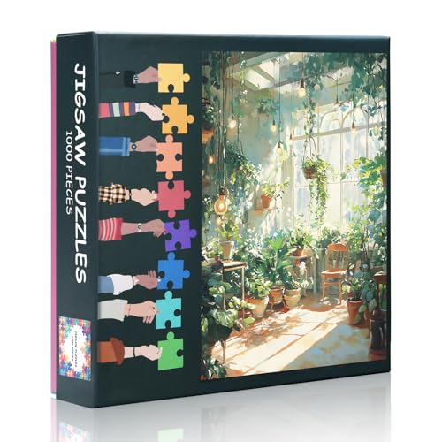 Puzzle 1000 Teile Erwachsene - Botanical Garden Art Collection, 70 x 50 cm Jigsaw Puzzles Herausfordernde grüne Pflanze Puzzle für Home Decor & Geschenk (Botany Series) von TISHIRON