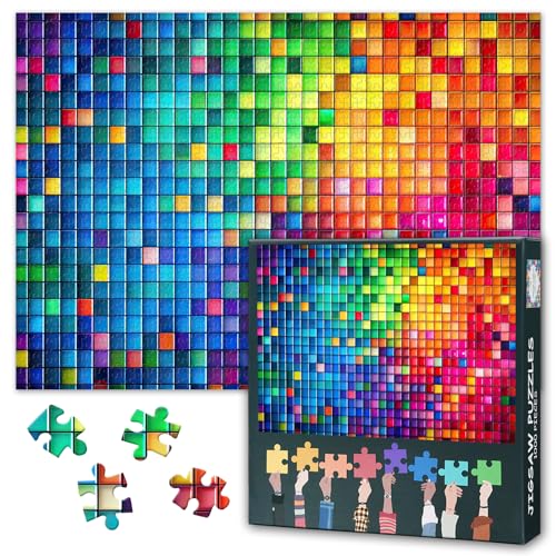 Puzzle 1000 Teile Erwachsene - Geometrisches Design Puzzle für Erwachsene, 70 x 50 cm 1000-teiliges Puzzles Herausfordernde Wandkunst & Lernspiele von TISHIRON