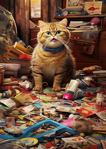 Puzzle 1000 Teile Erwachsene - Orange getigerte Katze 1000 Teiles Puzzle für Erwachsene und Kinder ab 9 Jahren Katze Puzzles Geschicklichkeitsspiel Fertige Größe 50x70cm Puzzle 1000 Teile Erwachsene - Orange getigerte Katze 1000 Teiles Puzzle für Erwachsene und Kinder ab 9 Jahren Katze Puzzles Geschicklichkeitsspiel Fertige Größe 50x70cm von TISHIRON