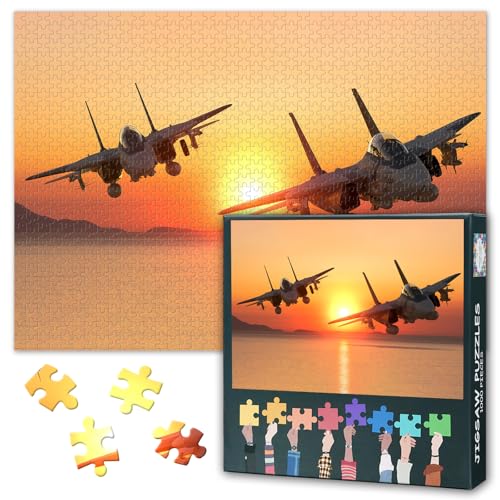 Puzzle 1000 Teile Erwachsene Warplane Thema, schwierige herausfordernde Puzzles für Erwachsene Flugzeug Kunst, Familie Lernspiel & einzigartige Wohnzimmer Dekoration Geschenk (70 x 50 cm) von TISHIRON