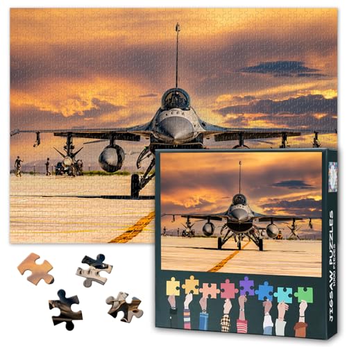 Puzzle 1000 Teile - Flugzeug Kunst, Puzzles für Erwachsene 1000 Teile (Warplane Serie), Herausfordernde Puzzles für Erwachsene, Lernspiele Heimdekoration (70 x 50 cm) von TISHIRON